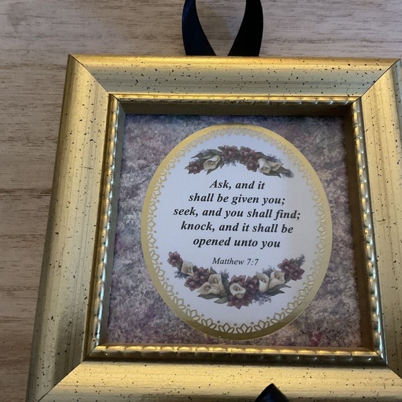 Heartfelt Collection Goldtone Wood 4X4" Signs Set Of 6 - Picture 2 of 7